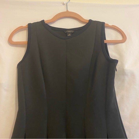Ann Taylor Black Sleeveless Dress with gathered waist and cutout hem, Size 2P - Picture 12 of 12